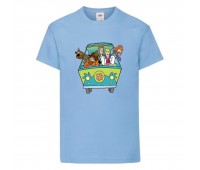 Футболка детская Скуби-Ду (Scooby-Doo) светло-голубая 140 см Футболка детская Скуби-Ду (Scooby-Doo) светло-голубая 140 см
