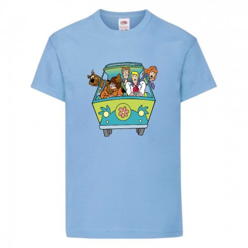 Футболка детская Скуби-Ду (Scooby-Doo) светло-голубая 152 см Футболка детская Скуби-Ду (Scooby-Doo) светло-голубая 152 см