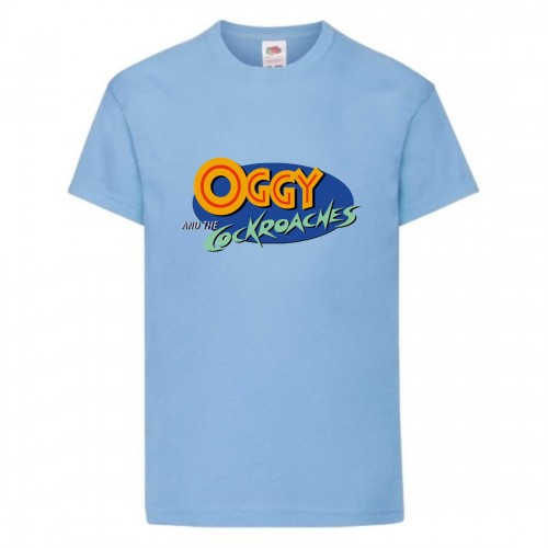 Футболка детская Огги и тараканы (Oggy and cockroaches) голубая (top OG lbl6) 104 см Футболка детская Огги и тараканы (Oggy and cockroaches) голубая (top OG lbl6) 104 см