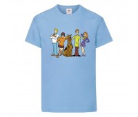 Футболка детская Скуби-Ду 1 (Scooby-Doo) светло-голубая 140 см