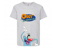 Футболка детская Огги и тараканы (Oggy and cockroaches) серая (top OG gr3) 104 см Футболка детская Огги и тараканы (Oggy and cockroaches) серая (top OG gr3) 104 см