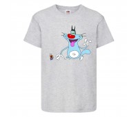 Футболка детская Огги и тараканы (Oggy and cockroaches) серая (top OG gr5) 104 см Футболка детская Огги и тараканы (Oggy and cockroaches) серая (top OG gr5) 104 см