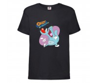 Футболка детская Огги и тараканы (Oggy and cockroaches) черная (top OG blc5) 104 см