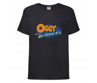 Футболка детская Огги и тараканы (Oggy and cockroaches) черная (top OG blc6) 104 см