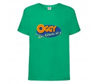 Футболка детская Огги и тараканы (Oggy and cockroaches) зеленая (top OG grn6) 104 см