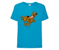 Футболка детская Скуби-Ду 3 (Scooby-Doo) голубая 164 см