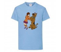 Футболка детская Скуби-Ду 4 (Scooby-Doo) светло-голубая 116 см
