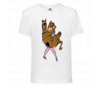 Футболка детская Скуби-Ду 5 (Scooby-Doo) белая 116 см
