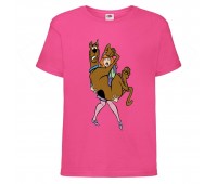 Футболка детская Скуби-Ду 5 (Scooby-Doo) розовая 164 см