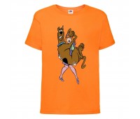 Футболка детская Скуби-Ду 5 (Scooby-Doo) оранжевая 140 см