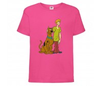 Футболка детская Скуби-Ду 6 (Scooby-Doo) розовая 116 см