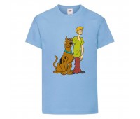 Футболка детская Скуби-Ду 6 (Scooby-Doo) светло-голубая 116 см