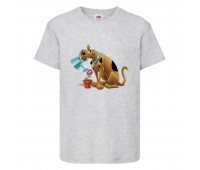 Футболка детская Скуби-Ду 7 (Scooby-Doo) серая 164 см