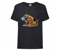 Футболка детская Скуби-Ду 7 (Scooby-Doo) черная 164 см