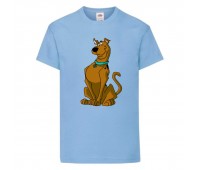 Футболка детская Скуби-Ду 8 (Scooby-Doo) светло-голубая 116 см