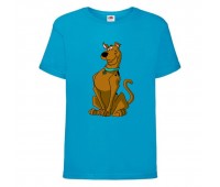 Футболка детская Скуби-Ду 8 (Scooby-Doo) голубая 152 см