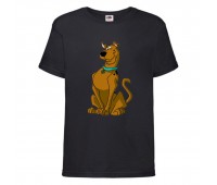 Футболка детская Скуби-Ду 8 (Scooby-Doo) черная 116 см