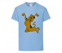 Футболка детская Скуби-Ду 9 (Scooby-Doo) светло-голубая 104 см