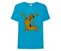 Футболка детская Скуби-Ду 9 (Scooby-Doo) голубая 116 см
