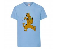 Футболка детская Скуби-Ду 10 (Scooby-Doo) светло-голубая 104 см