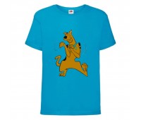 Футболка детская Скуби-Ду 10 (Scooby-Doo) голубая 104 см
