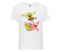 Футболка детская Спанч Боб (Sponge Bob) белая 104 см