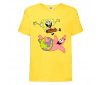 Футболка детская Спанч Боб (Sponge Bob) желтая 104 см