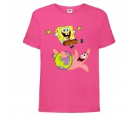 Футболка детская Спанч Боб (Sponge Bob) розовая 104 см