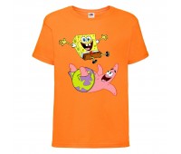 Футболка детская Спанч Боб (Sponge Bob) оранжевая 104 см