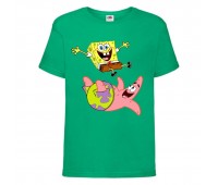 Футболка детская Спанч Боб (Sponge Bob) зеленая 104 см