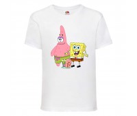 Футболка детская Спанч Боб 1 (Sponge Bob) белая 104 см