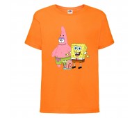 Футболка детская Спанч Боб 1 (Sponge Bob) оранжевая 104 см