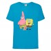 Футболка детская Спанч Боб 1 (Sponge Bob) голубая 104 см