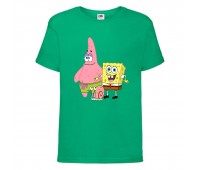 Футболка детская Спанч Боб 1 (Sponge Bob) зеленая 104 см