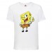 Футболка детская Спанч Боб 2 (Sponge Bob) белая 104 см