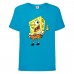 Футболка детская Спанч Боб 2 (Sponge Bob) голубая 104 см