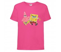 Футболка детская Спанч Боб 3 (Sponge Bob) розовая 104 см