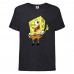 Футболка детская Спанч Боб 2 (Sponge Bob) черная 104 см