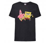 Футболка детская Спанч Боб 3 (Sponge Bob) черная 104 см