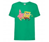 Футболка детская Спанч Боб 3 (Sponge Bob) зеленая 104 см