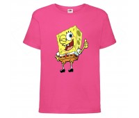 Футболка детская Спанч Боб 2 (Sponge Bob) розовая 104 см