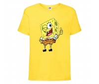 Футболка детская Спанч Боб 2 (Sponge Bob) желтая 104 см