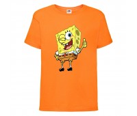 Футболка детская Спанч Боб 2 (Sponge Bob) оранжевая 104 см