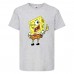 Футболка детская Спанч Боб 2 (Sponge Bob) серая 104 см