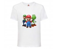 Футболка Супер Марио 6 (Super Mario) белая (SMar wh-1) 116 см