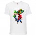 Футболка Супер Марио 8 (Super Mario) белая (SMar wh-3) 116 см