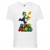 Футболка Супер Марио 9 (Super Mario) белая (SMar wh-4) 116 см