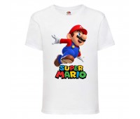 Футболка Супер Марио 12 (Super Mario) белая (SMar wh-7) 116 см