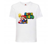 Футболка Супер Марио 14 (Super Mario) белая (SMar wh-9) 