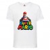 Футболка Супер Марио (Super Mario) белая (SMar wh-01) 104 см